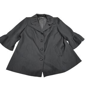 Giorgio Sant' Angelo Bell Sleeve black evening jacket party Size 20W blazer